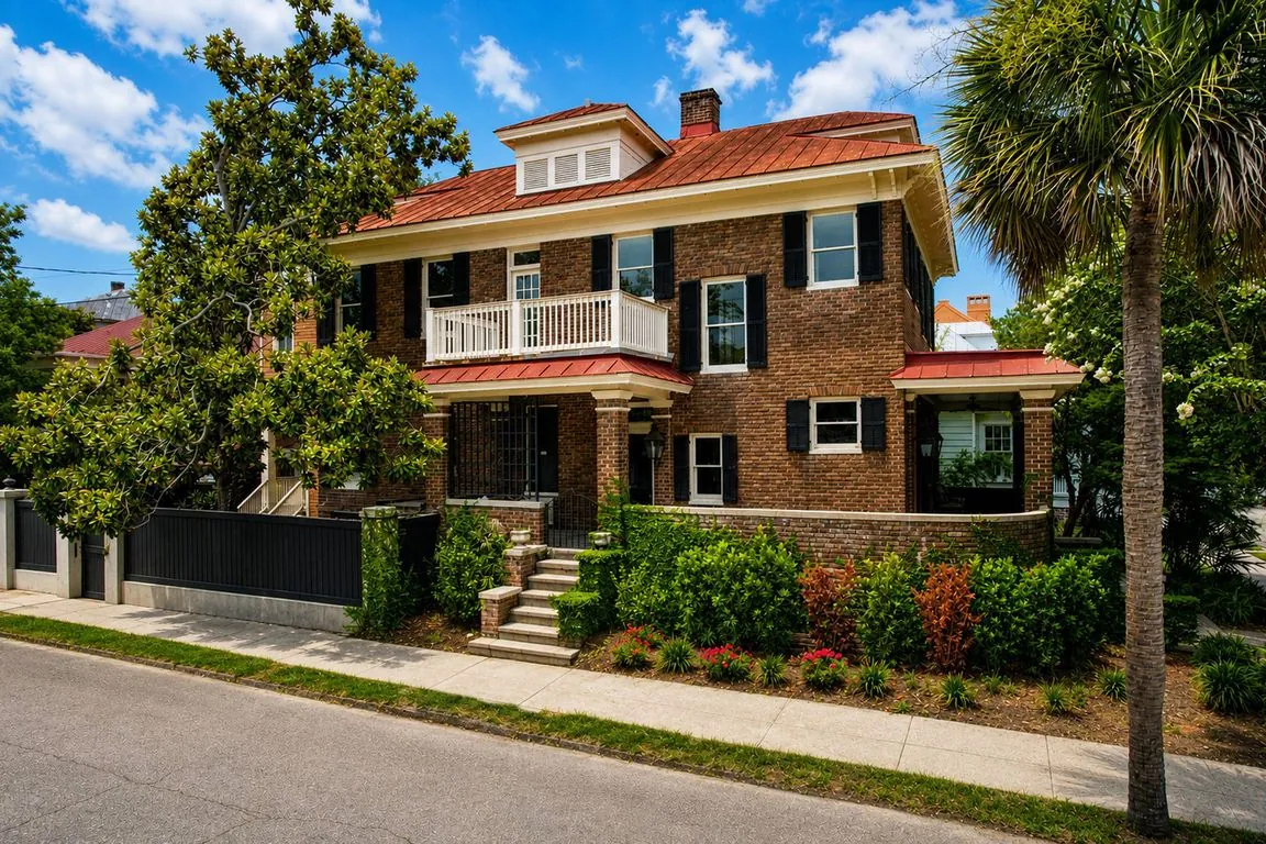 The Wilson-Cochran House Remodel: Brick exterior on Tradd Street